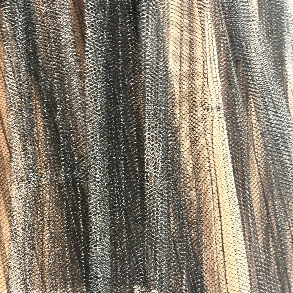 Vintage Vera Wang Sheer Tulle Mesh Top | Nude & Black Balletcore Designer Blouse - Picture 8 of 10